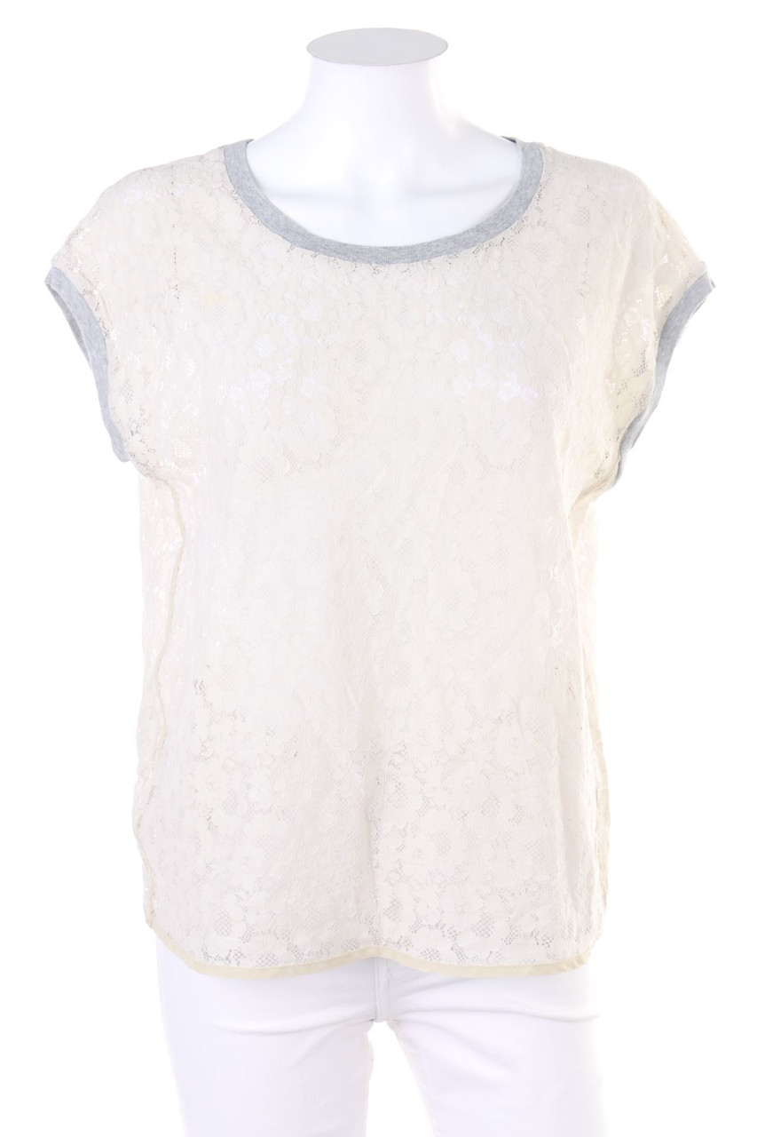 CARTOON - Kurzarm-Bluse aus Spitze - L