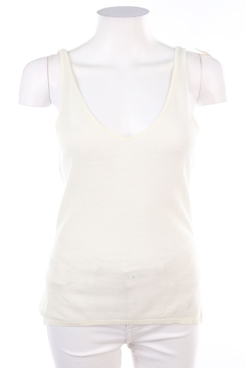 Ohne Label - Strick-Top mit Drapierung - S