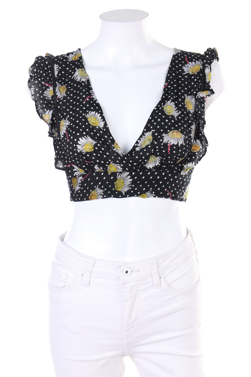 TOPSHOP - Crop-Top with Flower Print - D 30