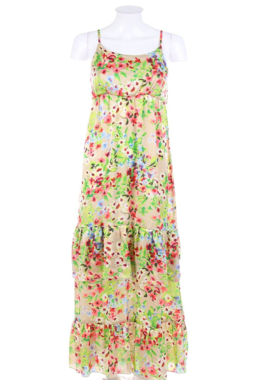 OLD NAVY - Maxi-Kleid aus Satin mit Blumen-Print - S