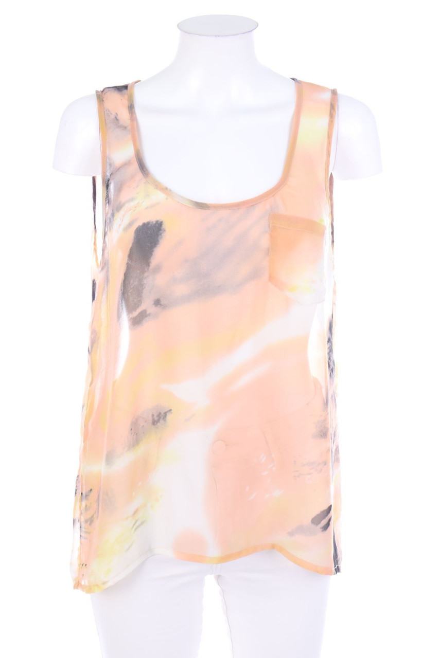 VILA - Print-Blusentop mit aufgesetzten Taschen - L