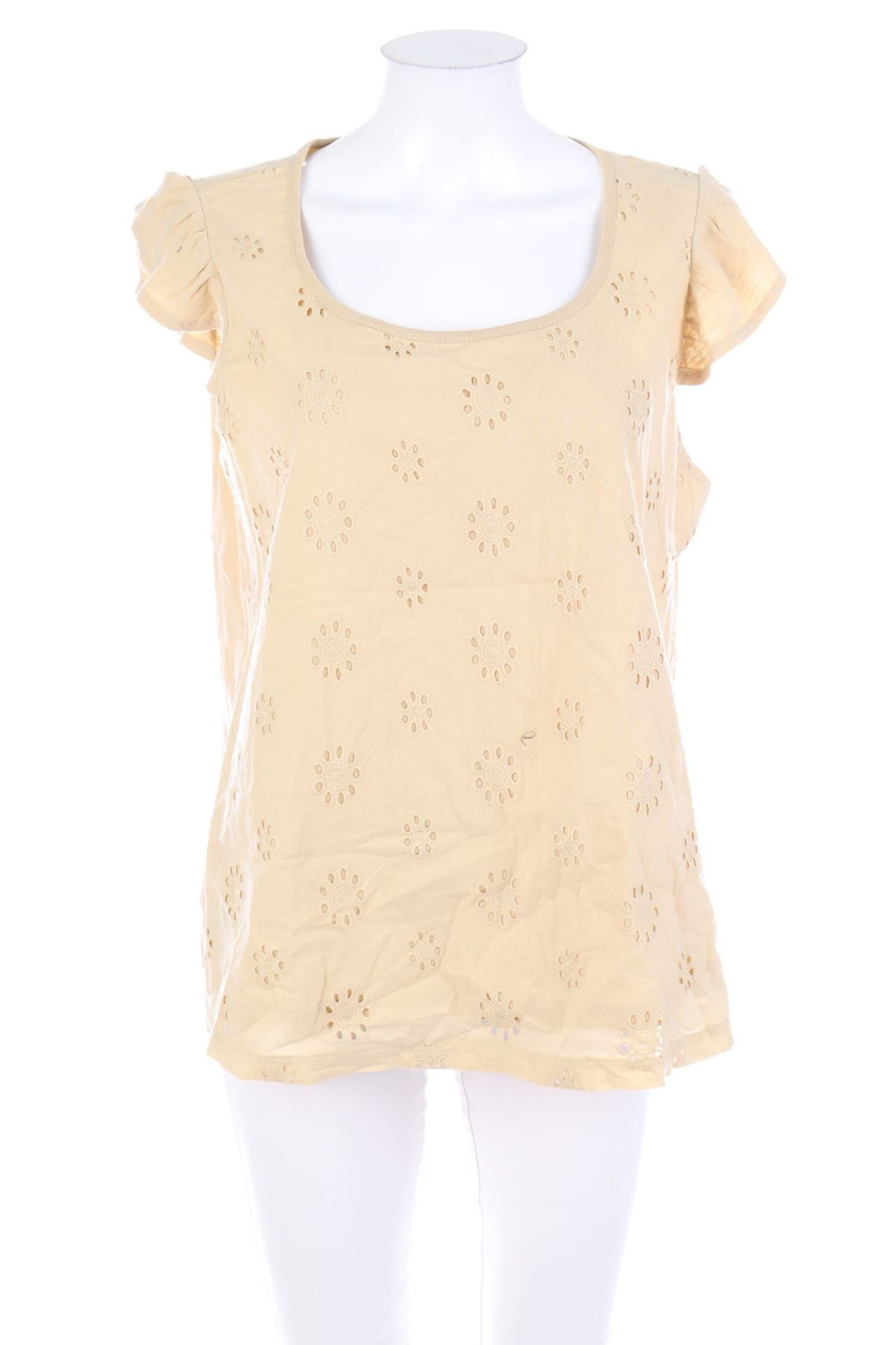 No Label - Shortsleeve Blouse with Eyelet Lace - D 44