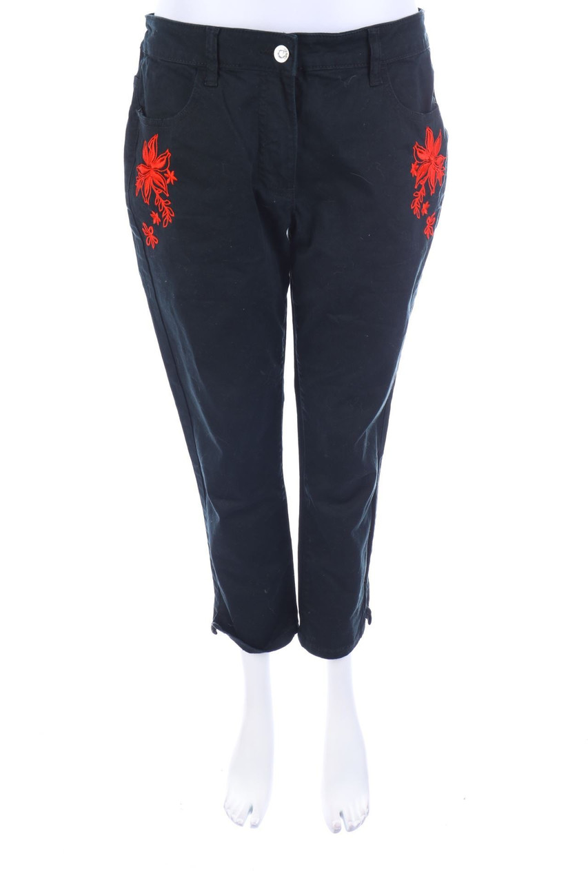 BODYFLIRT - Cropped-Skinny-Jeans mit Stickereien - D 42