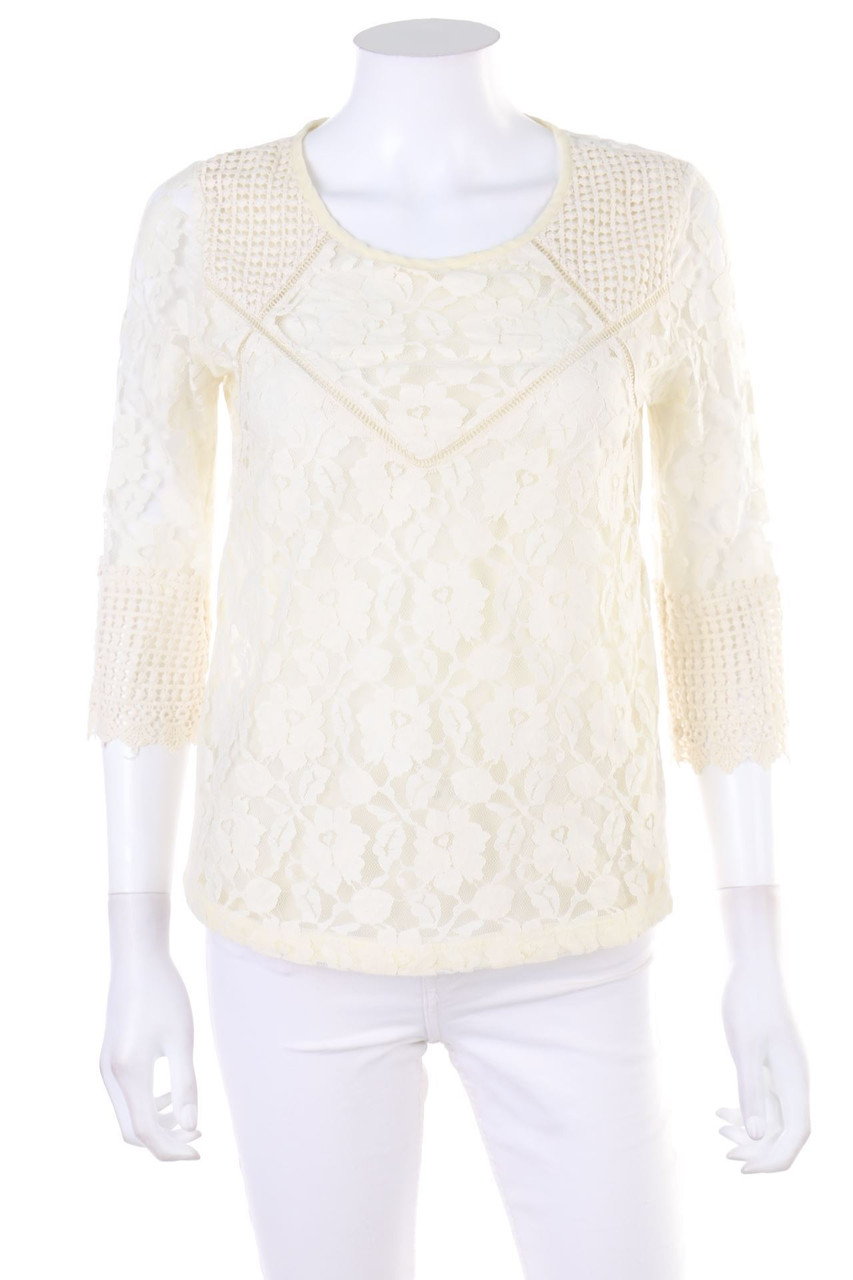 MANGO SUIT - Bluse mit 3/4-Ärmel aus Spitze - S