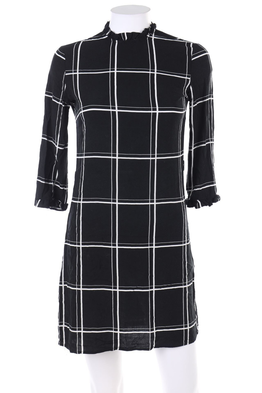 AMISU - Shift-Kleid mit Karo-Muster - D 34