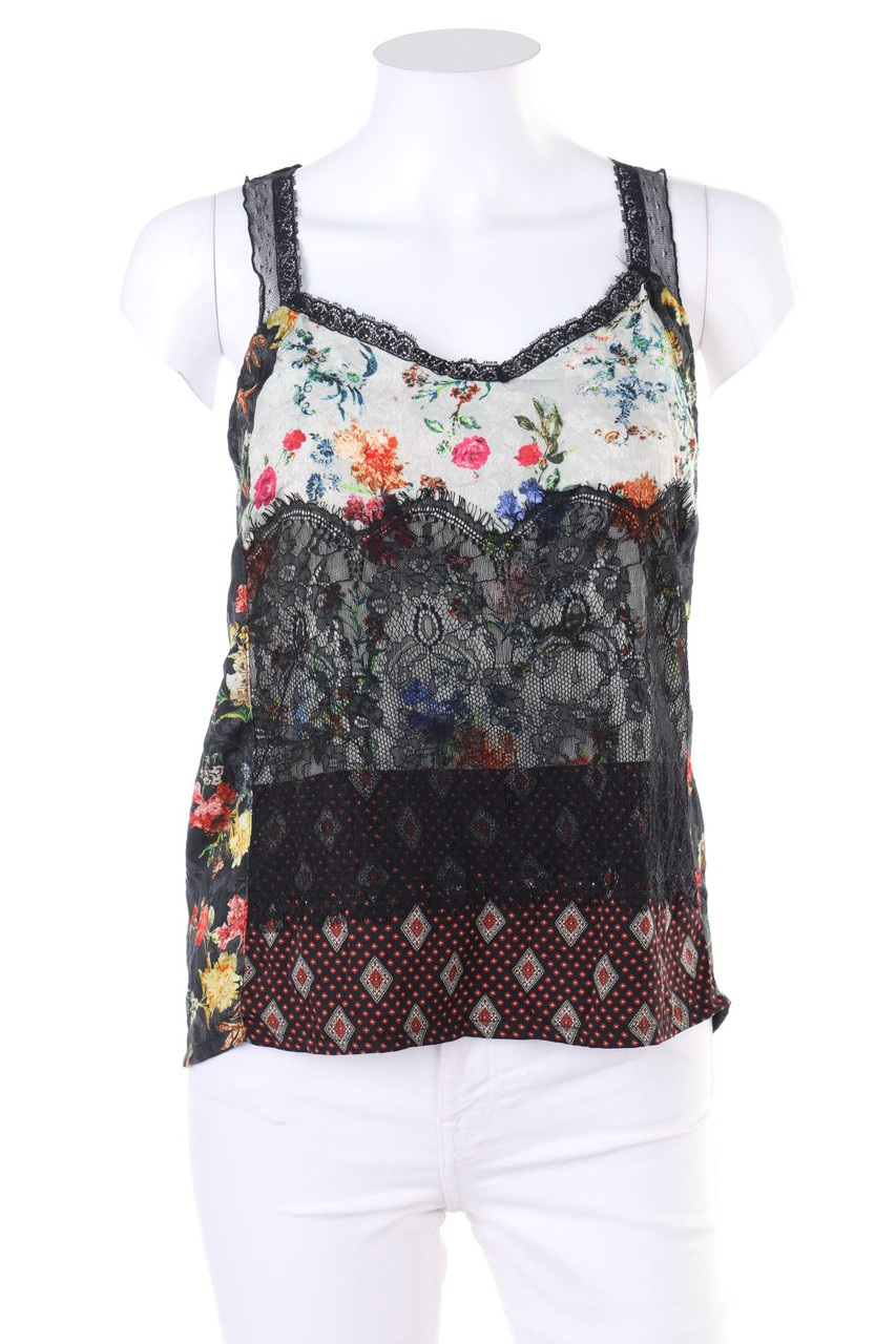 No Label - Blouse Top with Flower Print - S