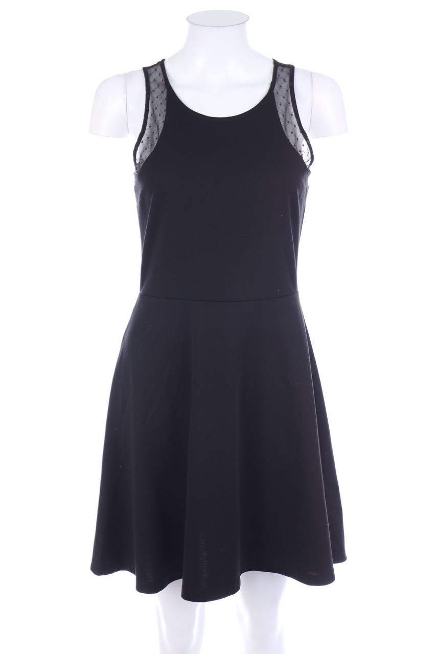 H&M - Skater-Kleid mit Mesh-Einsatz - S