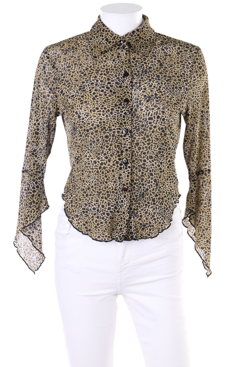 Pimkie - Bluse mit Leo-Print mit Muschelsaum - D 36