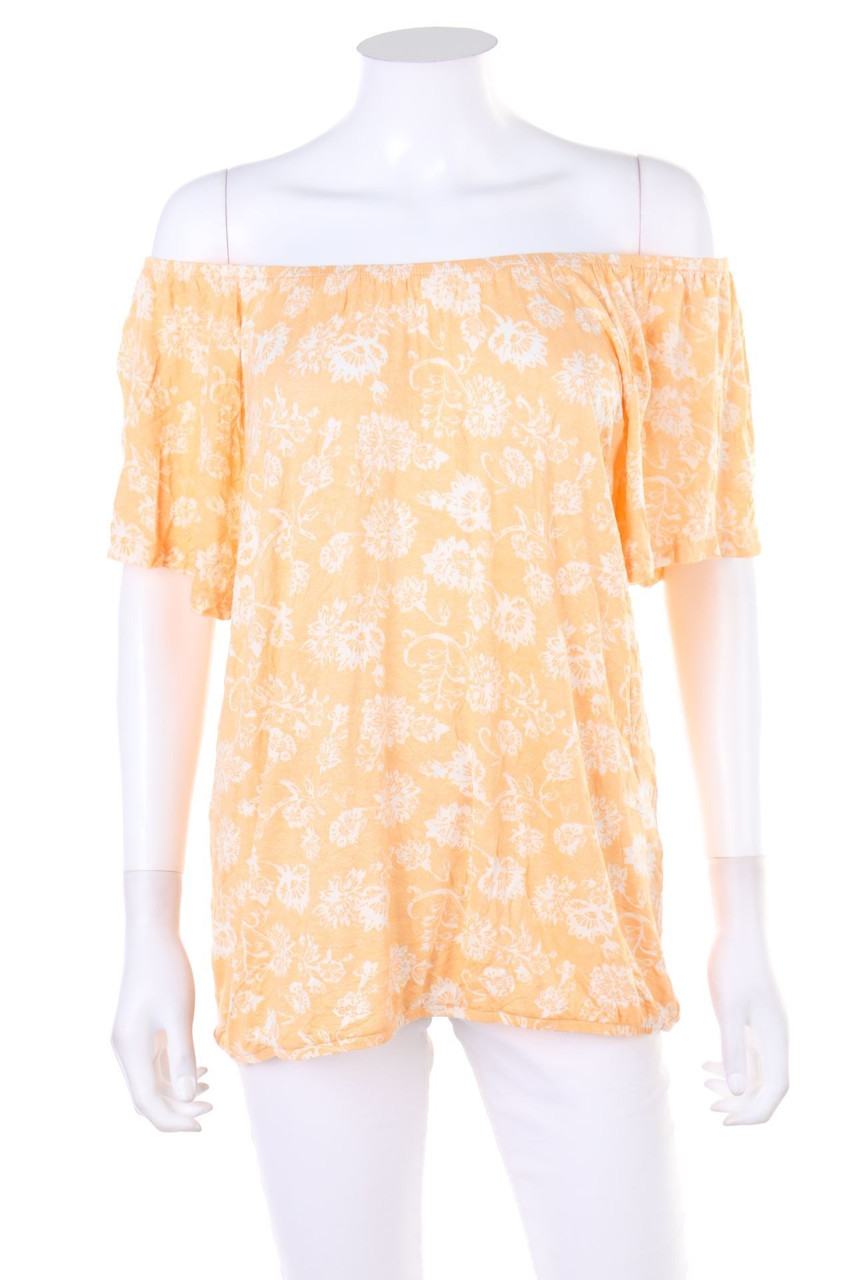 Chicorée - Off-the-shoulder blouse with Flower Print - XL