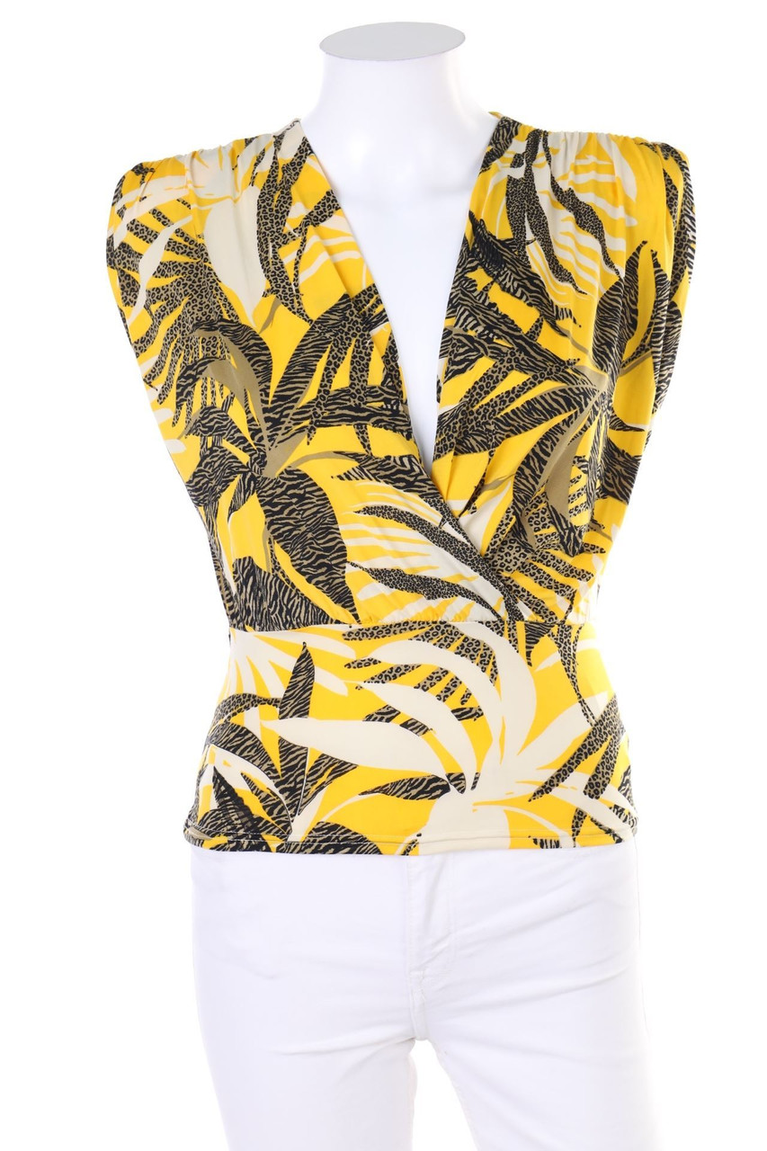 MORGAN - Top with Wrap-Effect with Print - XS