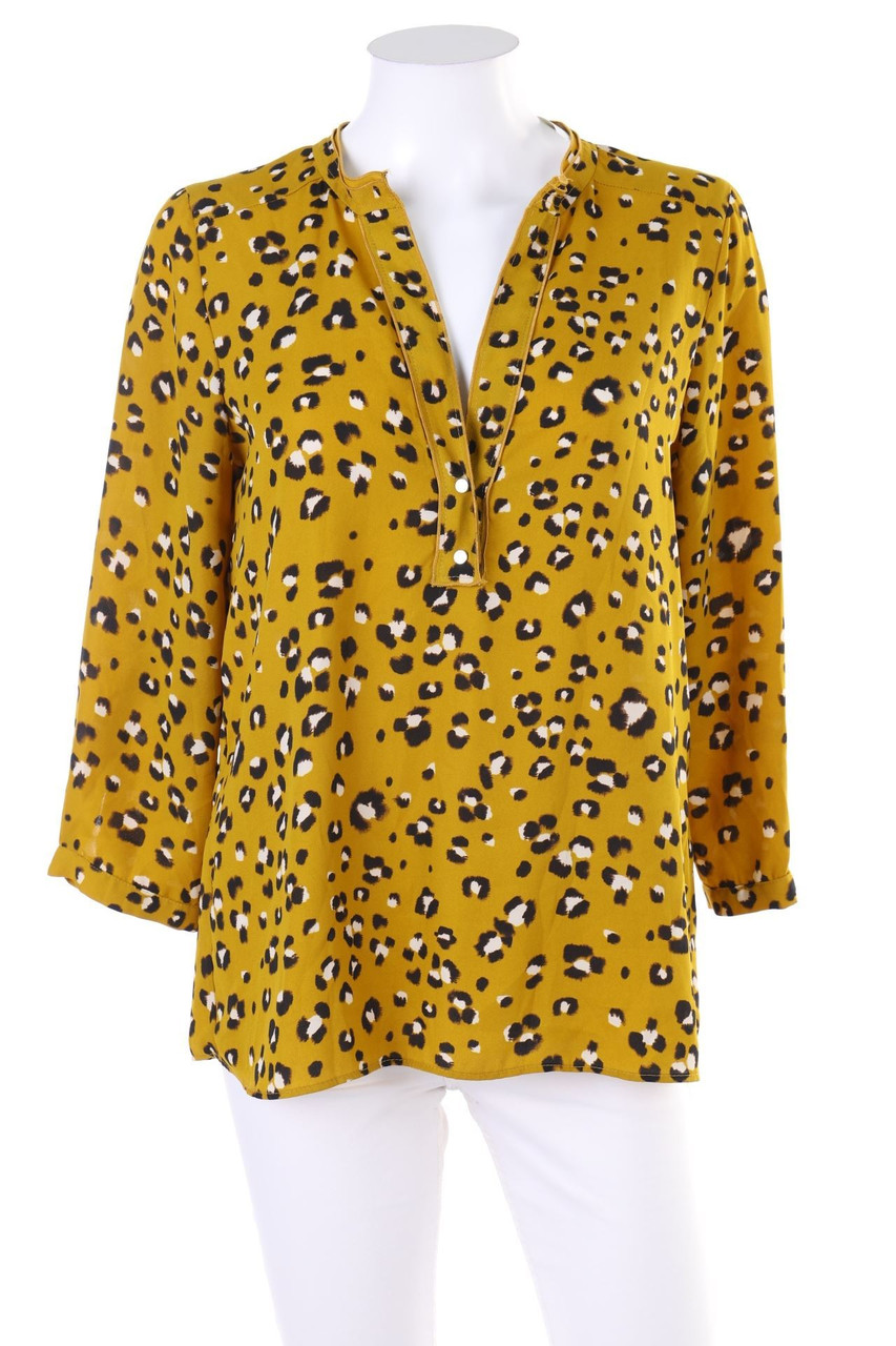 ZARA - Bluse mit 3/4-Ärmel mit Leo-Print - M
