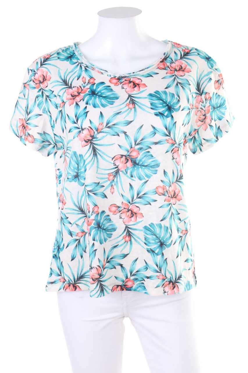 Chicorée - Shortsleeve-Shirt with Flower Print - M