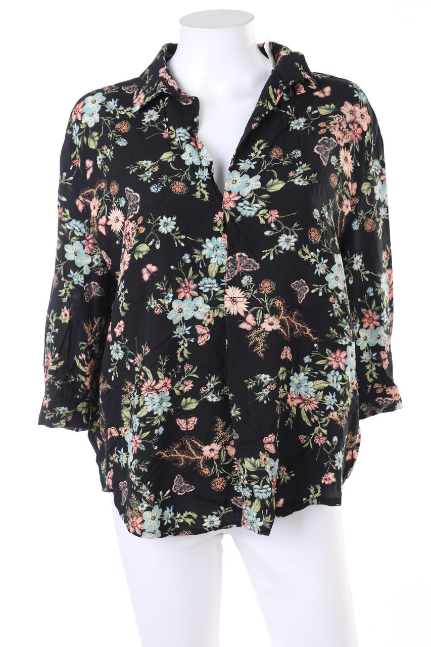 jöwell - Blouse with 3/4 Sleeve, Viscose with floral print - M