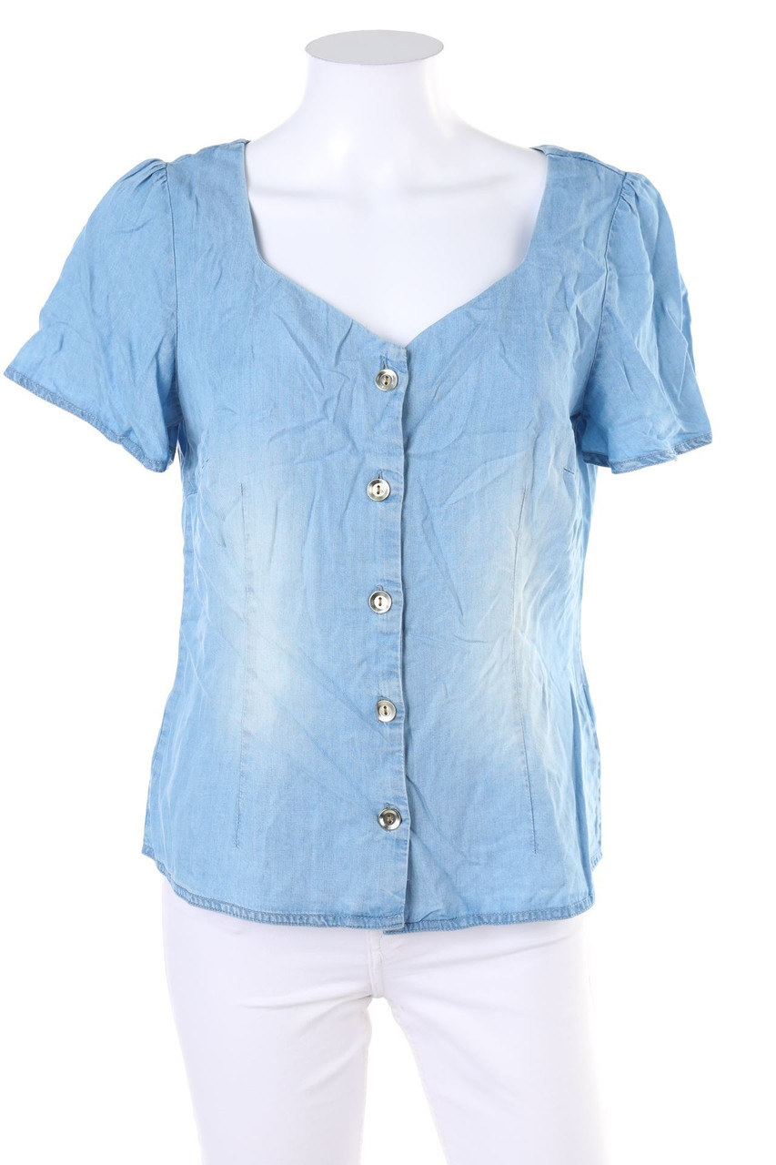 bonprix collection - Jeans-Bluse im Used Look - D 36