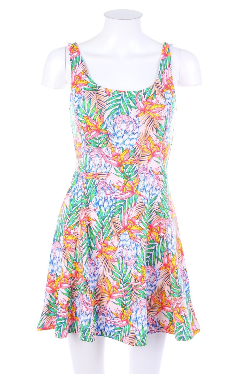 H&M DIVIDED - Skater-Kleid mit Blumen-Print - D 32