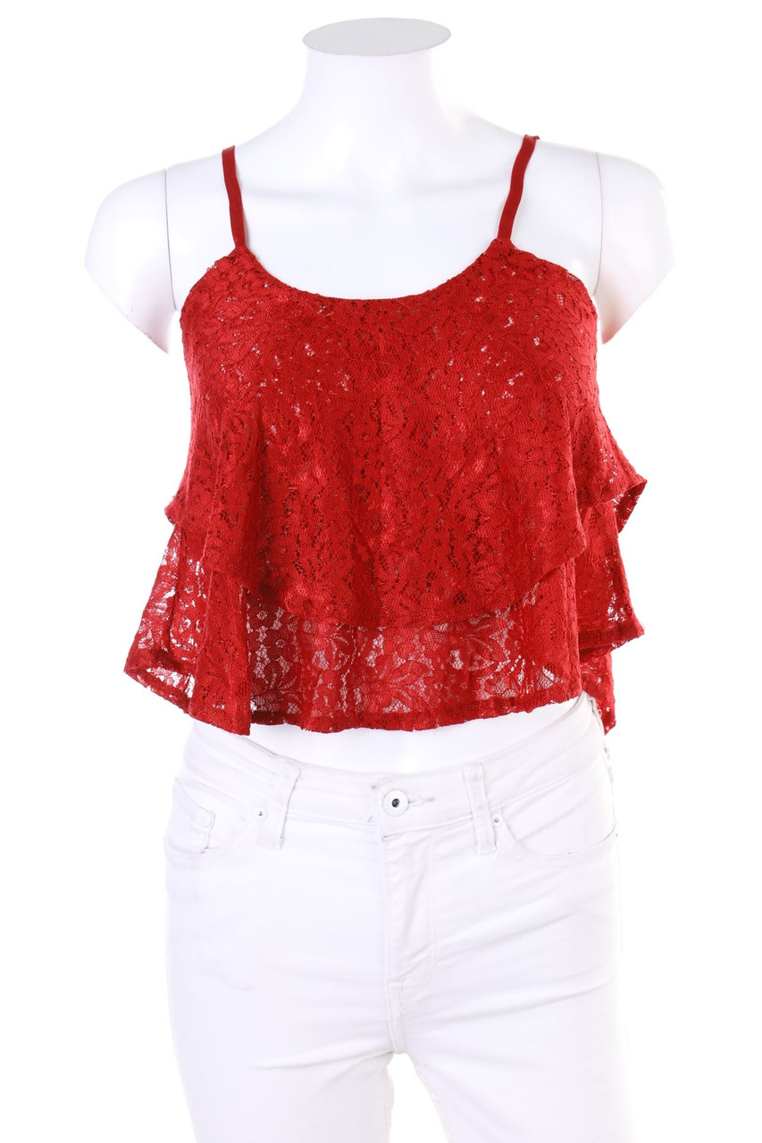 No Label - Lace-A-line Top, Layer Look - D 32
