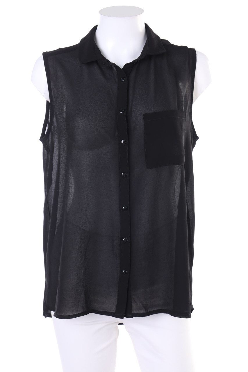 TALLY WEiJL - Sleeveless Shirt Blouse with Patch Pockets - D 38