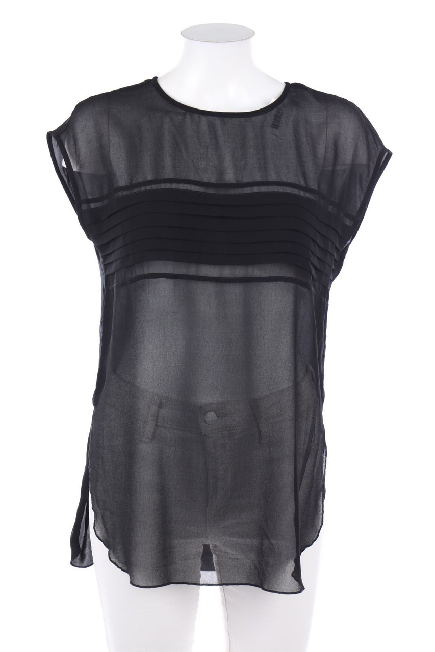 No Label - Blouse Top with Pin-tucks - S