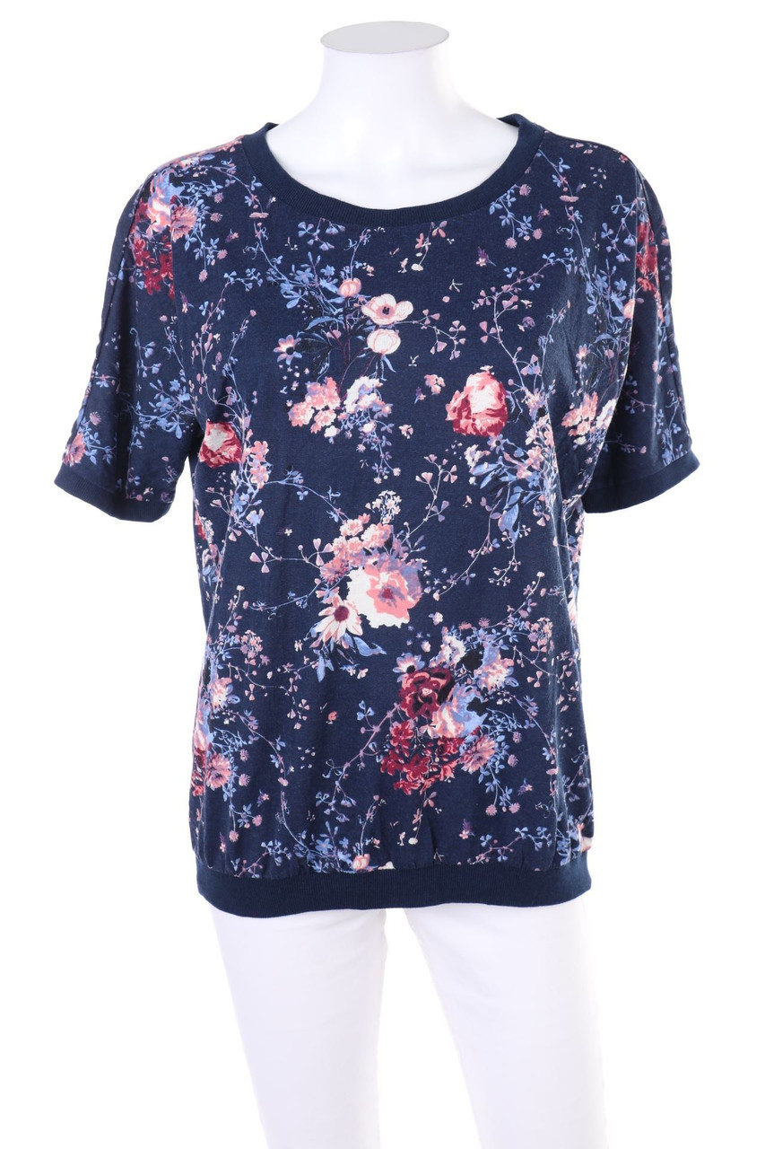 WOMEN essentials by Tchibo - Kurzarm-Shirt mit Blumen-Print - D 36-38