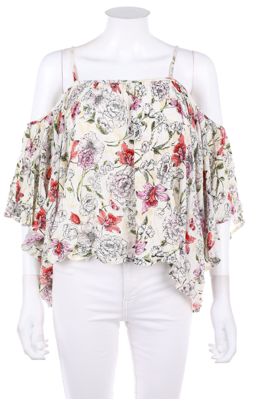 BILLABONG - Cold-Shoulder-Bluse mit Blumen-Print - S