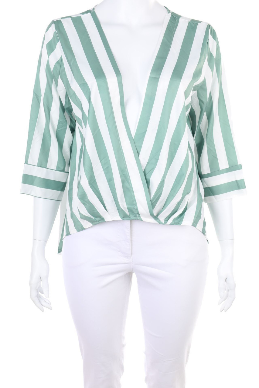 SHEIN CURVE - Vokuhila-Bluse mit tiefem Ausschnitt - XXXL