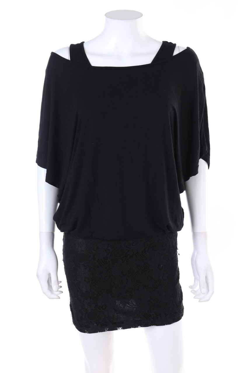 BLACK PREMIUM by EMP - Mini Dress with Batwing Sleeves - S