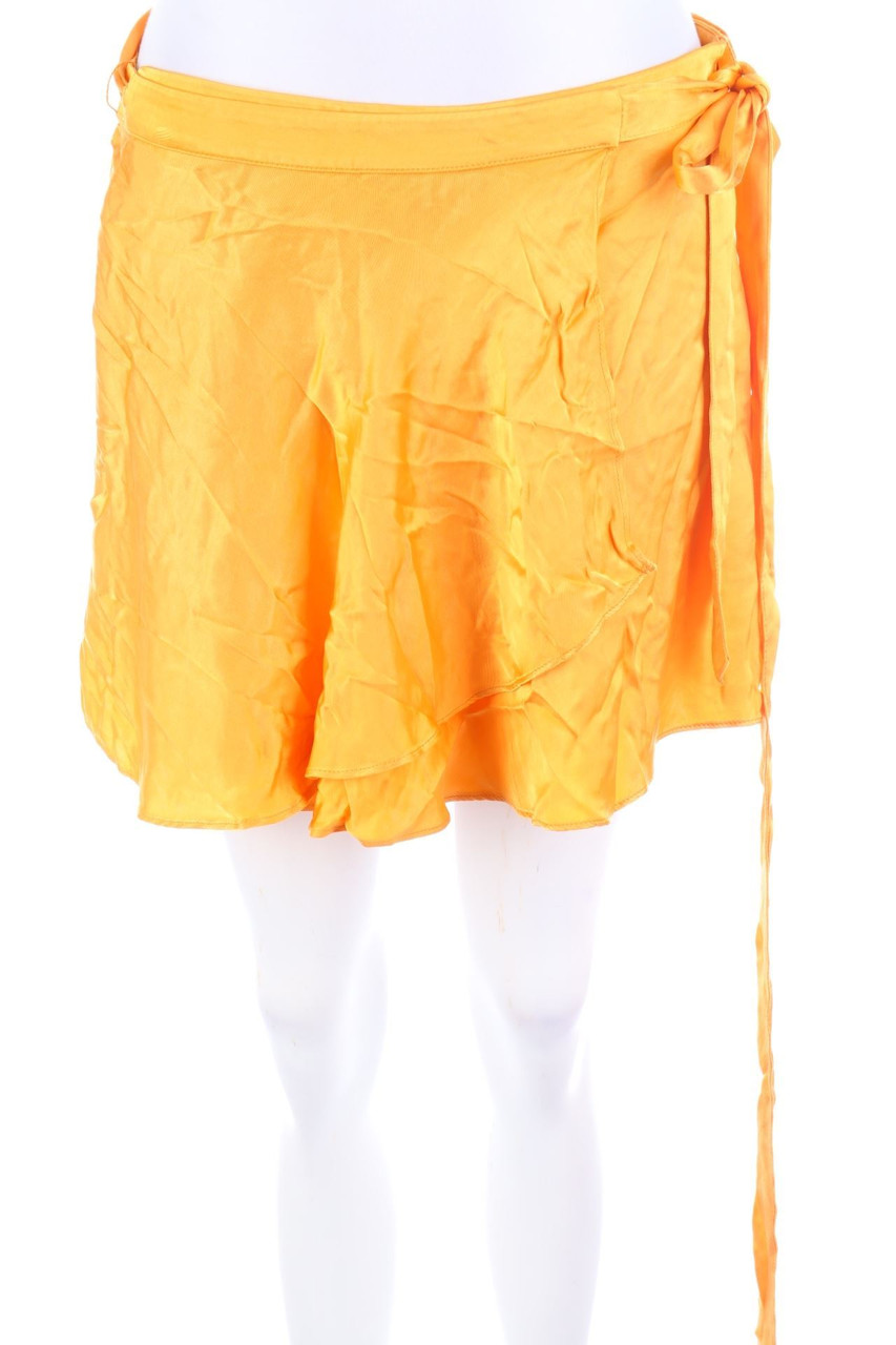 Bershka - Wrap-Skirt, Satin - L
