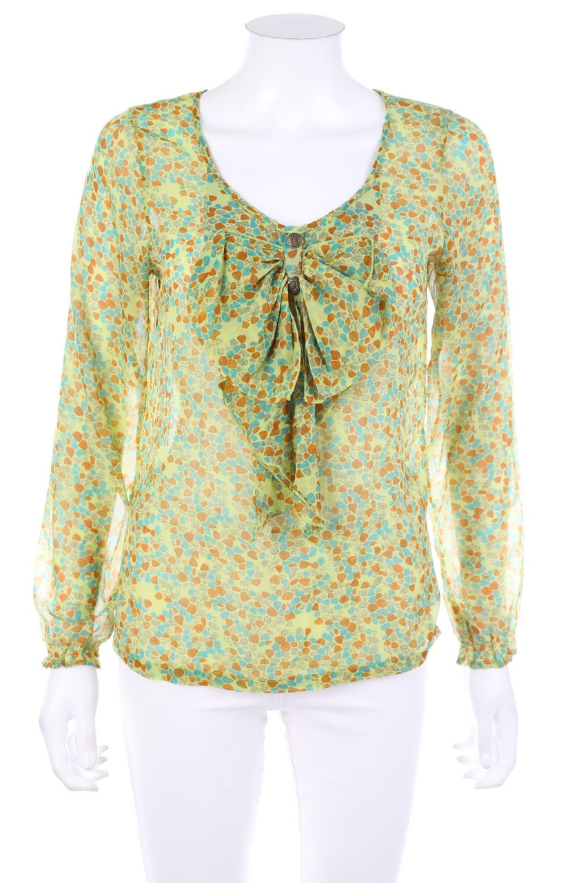 3 SUISSES - Print-Bluse mit Applikationen - D 38