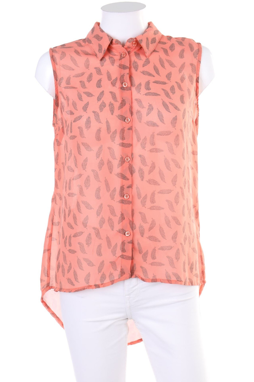 No Label - Vokuhila-Blouse Top with Print - M