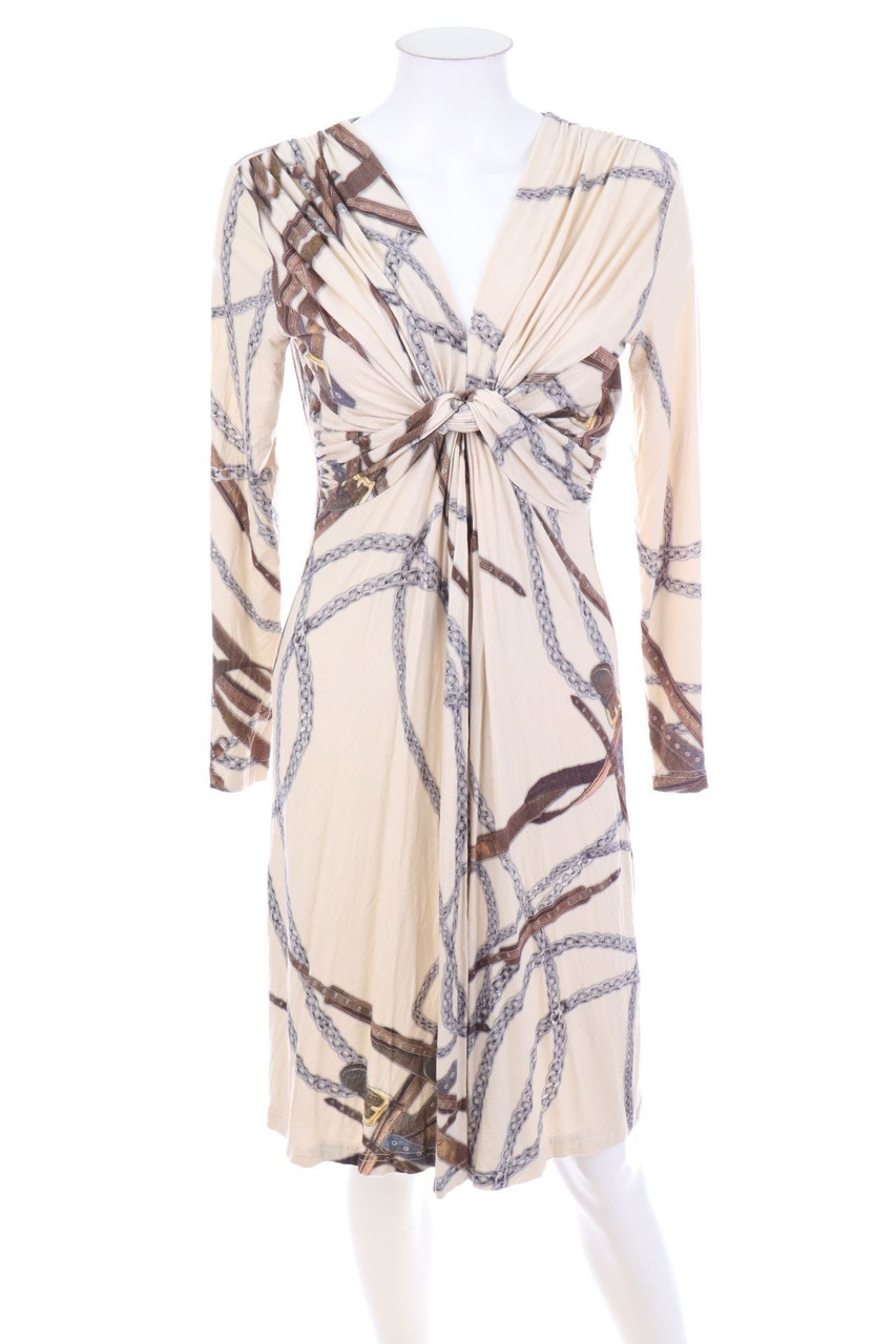 AMY VERMONT - Stretch-Dress with Print with Draping - D 38