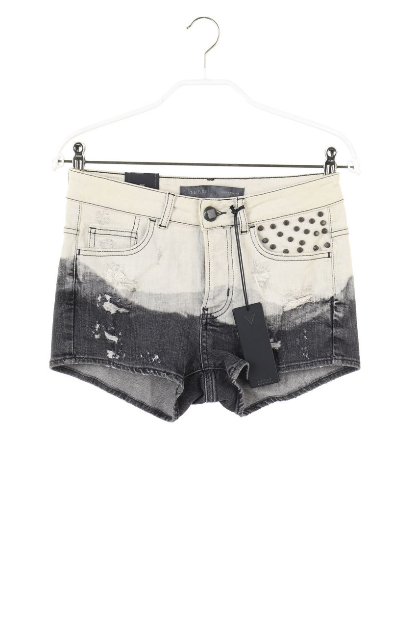 GUESS - Used Look Jeans-Shorts mit Nieten - W24