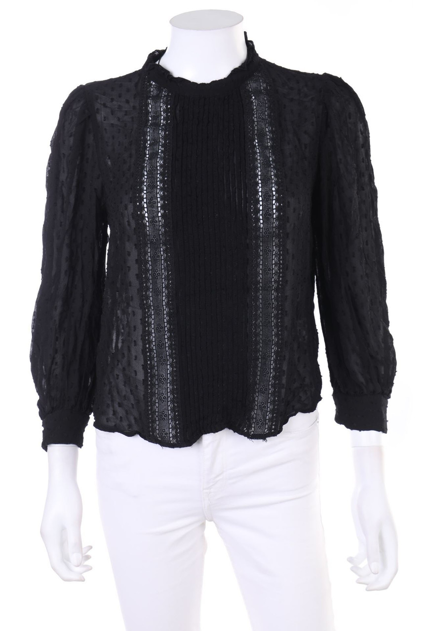 ZARA - Bluse mit Spitze - S