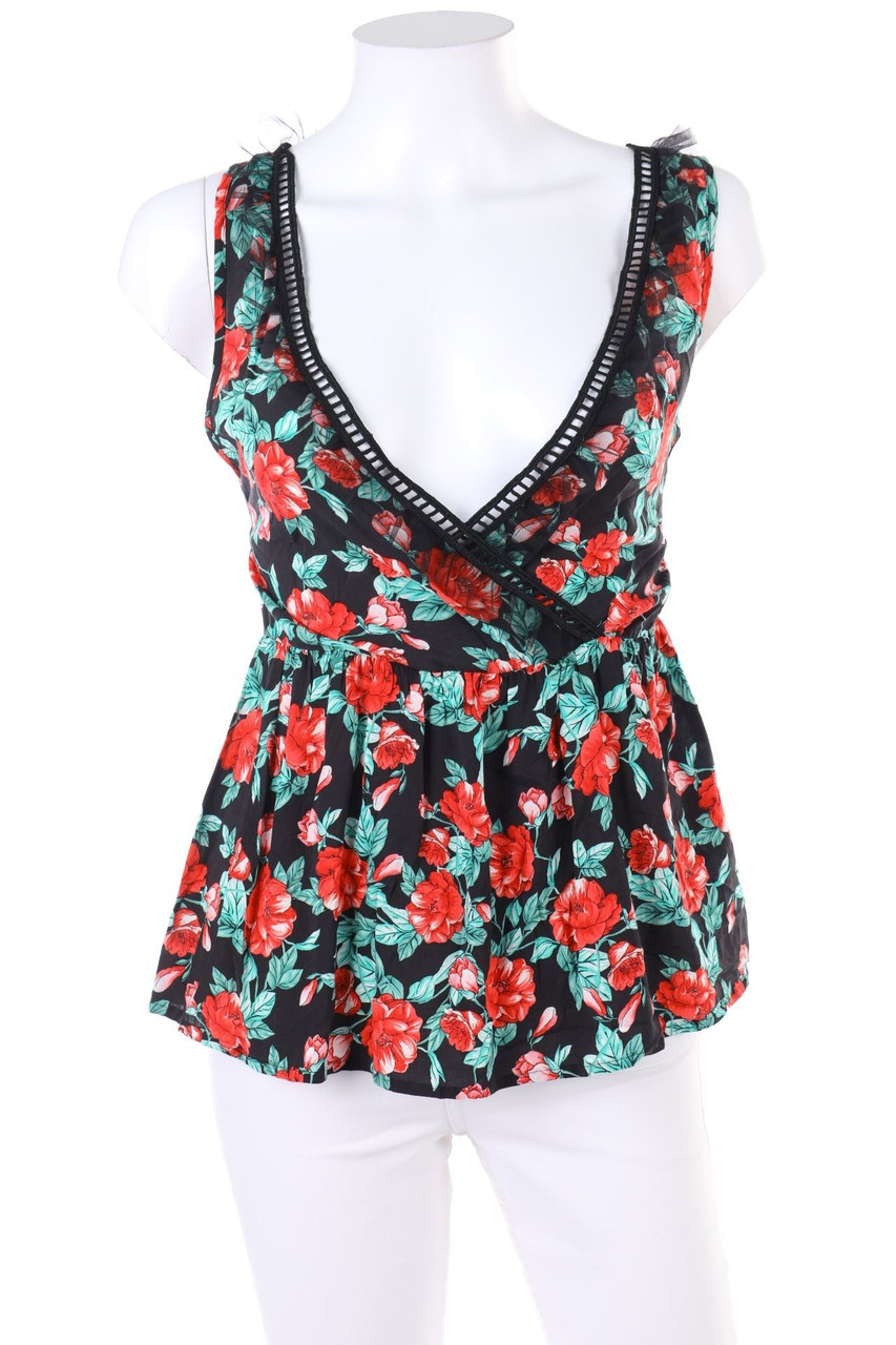 TEZENIS - Top in A-Linie mit Blumen-Print mit tiefem Ausschnitt - S