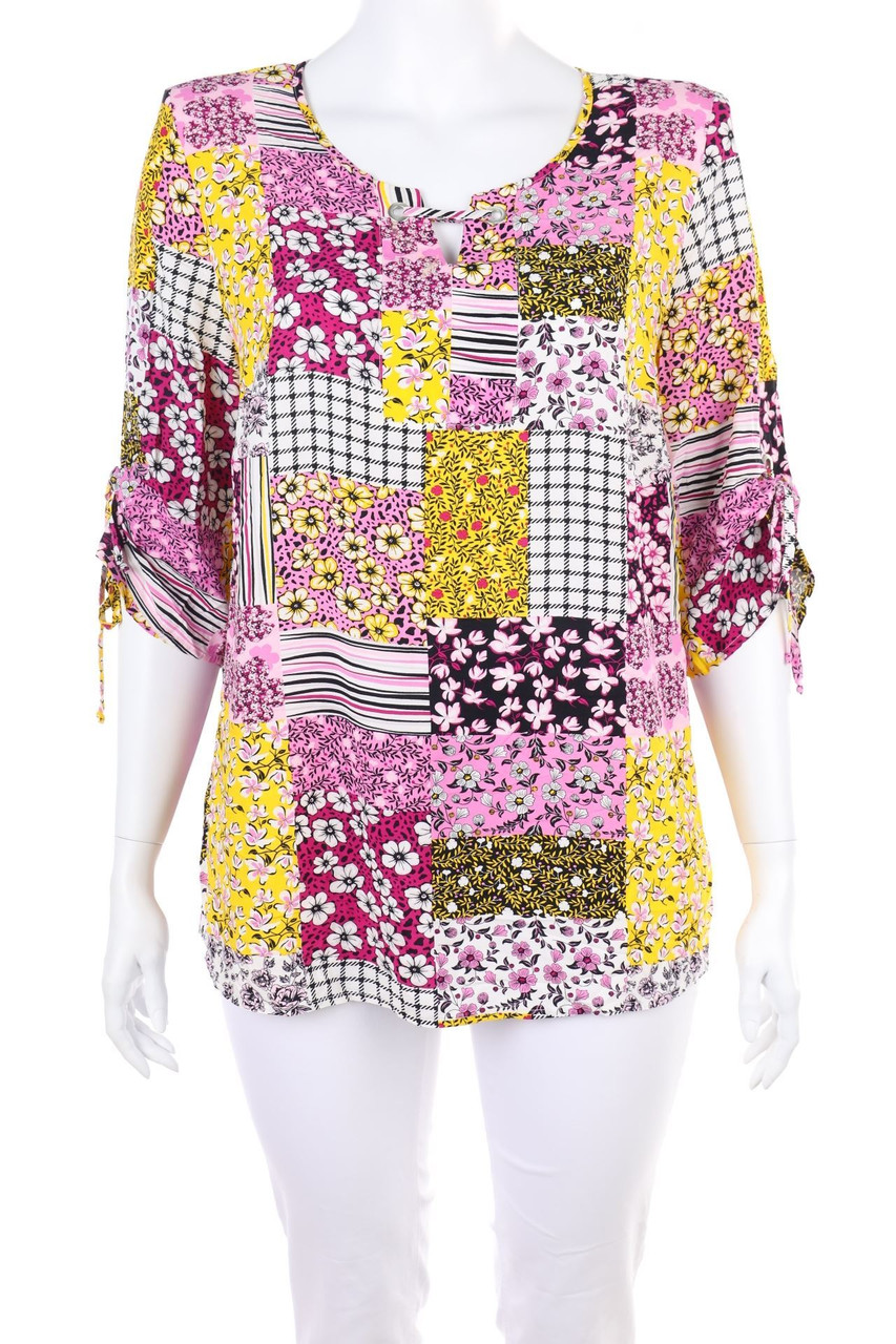 MIAMODA - Bluse mit Blumen-Print - XXXXXL