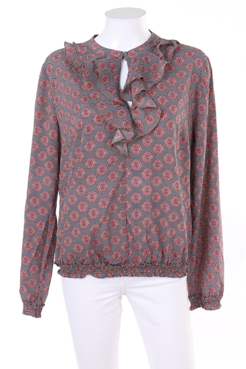 UNITED COLORS OF BENETTON - Print-Blouse with Volants - D 38-40