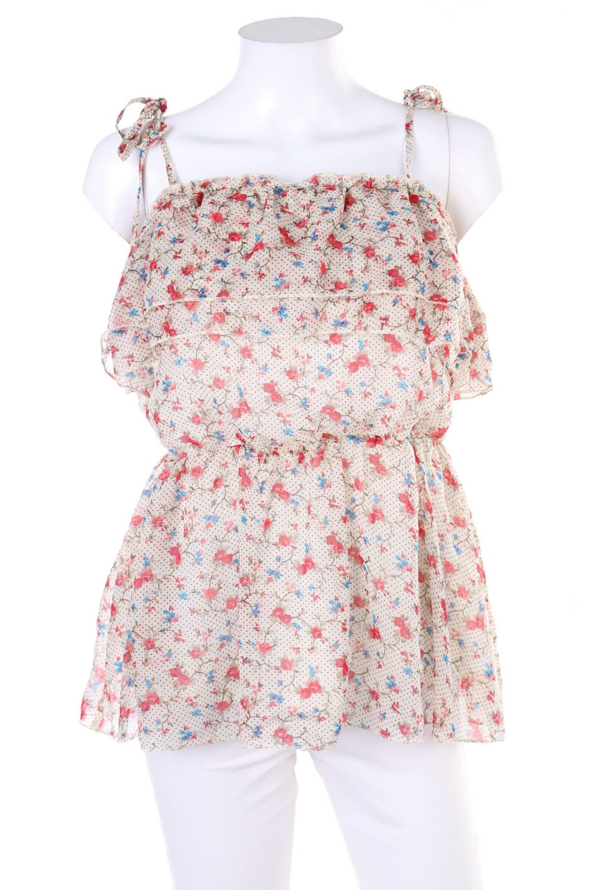 KARLA - Top with Flower Print - M