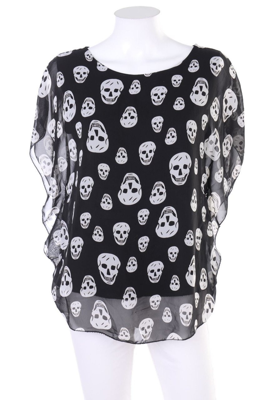 Histoire de plaire - Shortsleeve Blouse with Print - ONE SIZE