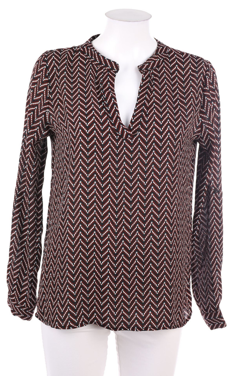 AMISU - Bluse mit Krempel-Ärmeln - XS