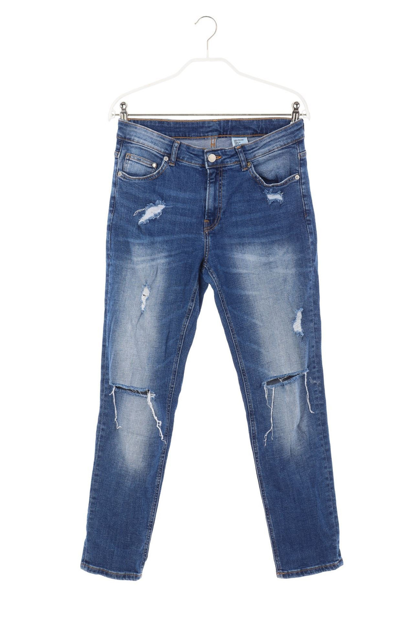 H&M &denim - Destroyed-Slim Jeans - D 36