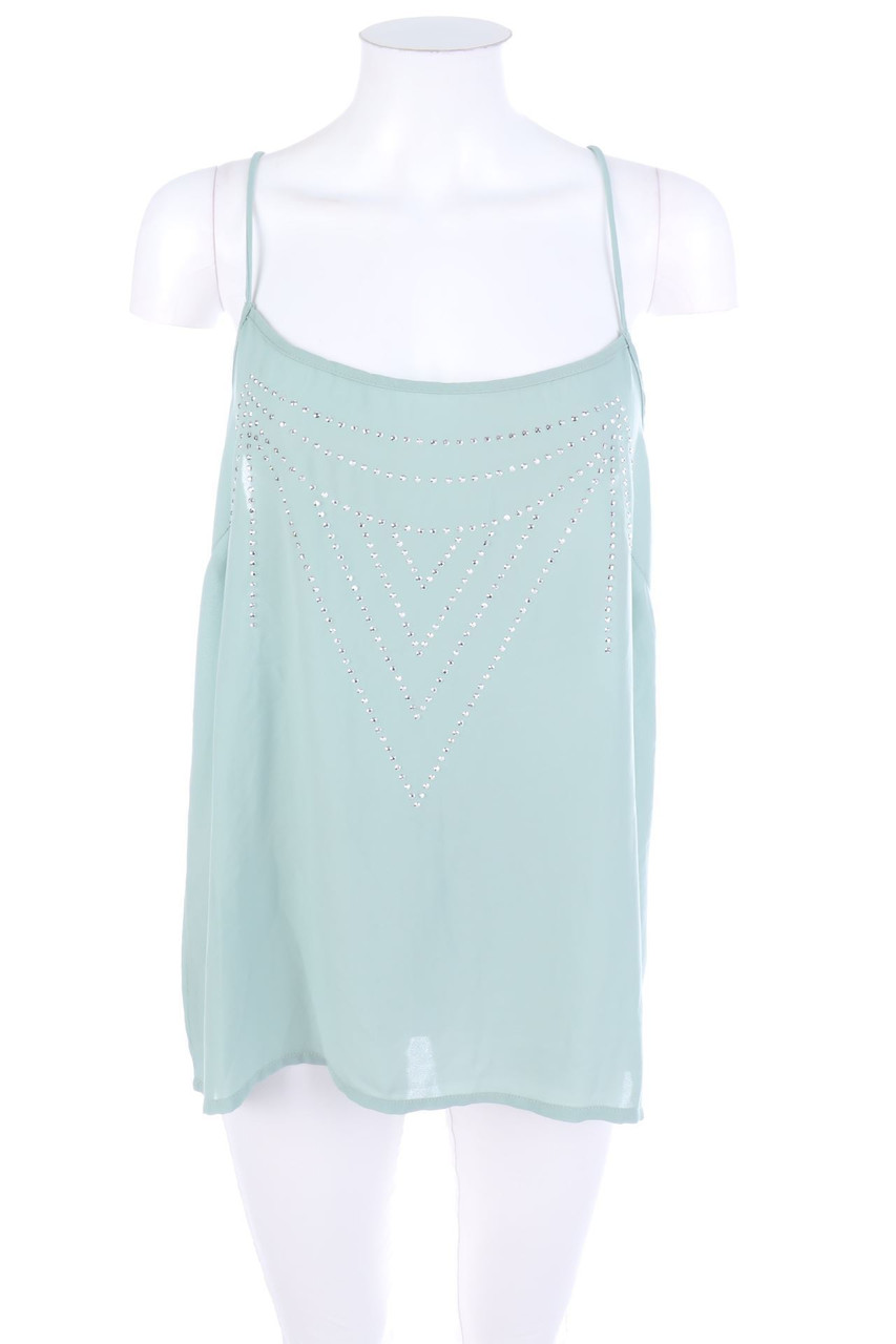 VERO MODA - Top in A-Linie mit Schmuckstein-Applikation - L