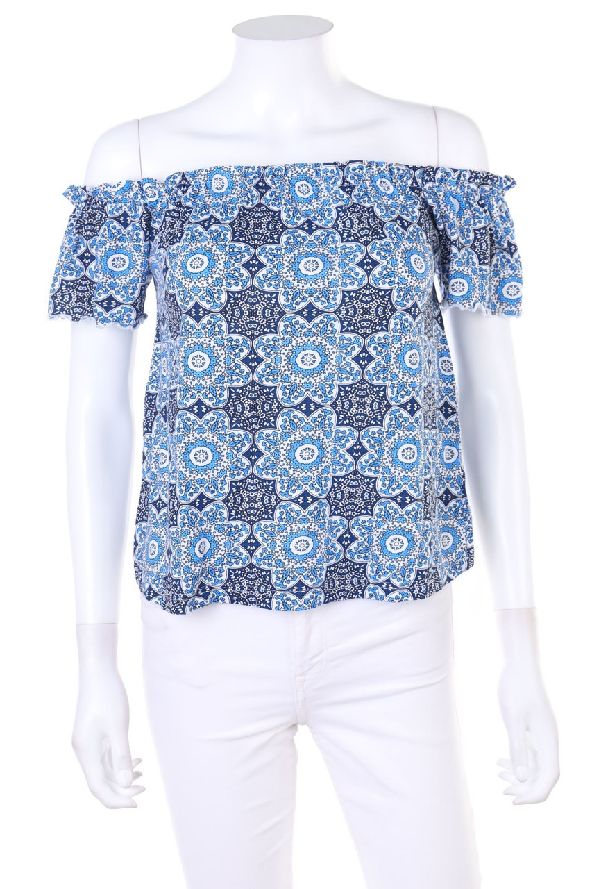 No Label - Off-the-shoulder blouse with Print - XS