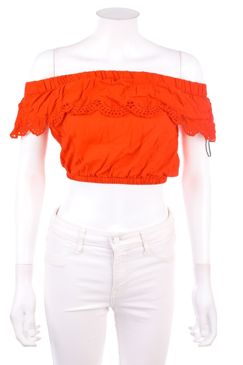 H&M DIVIDED - Cropped-Shirt mit Volants - D 32
