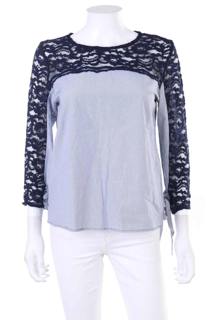 ZARA - Bluse mit Spitze - M