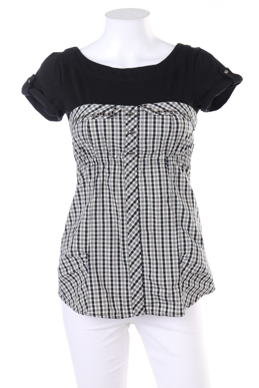 Bershka - Shortsleeve Blouse, Checked - D 32