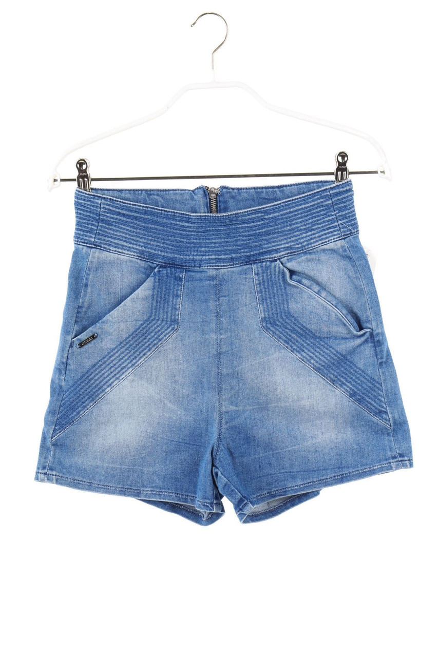 GUESS - Used Look Denim Shorts with Zipper - W26
