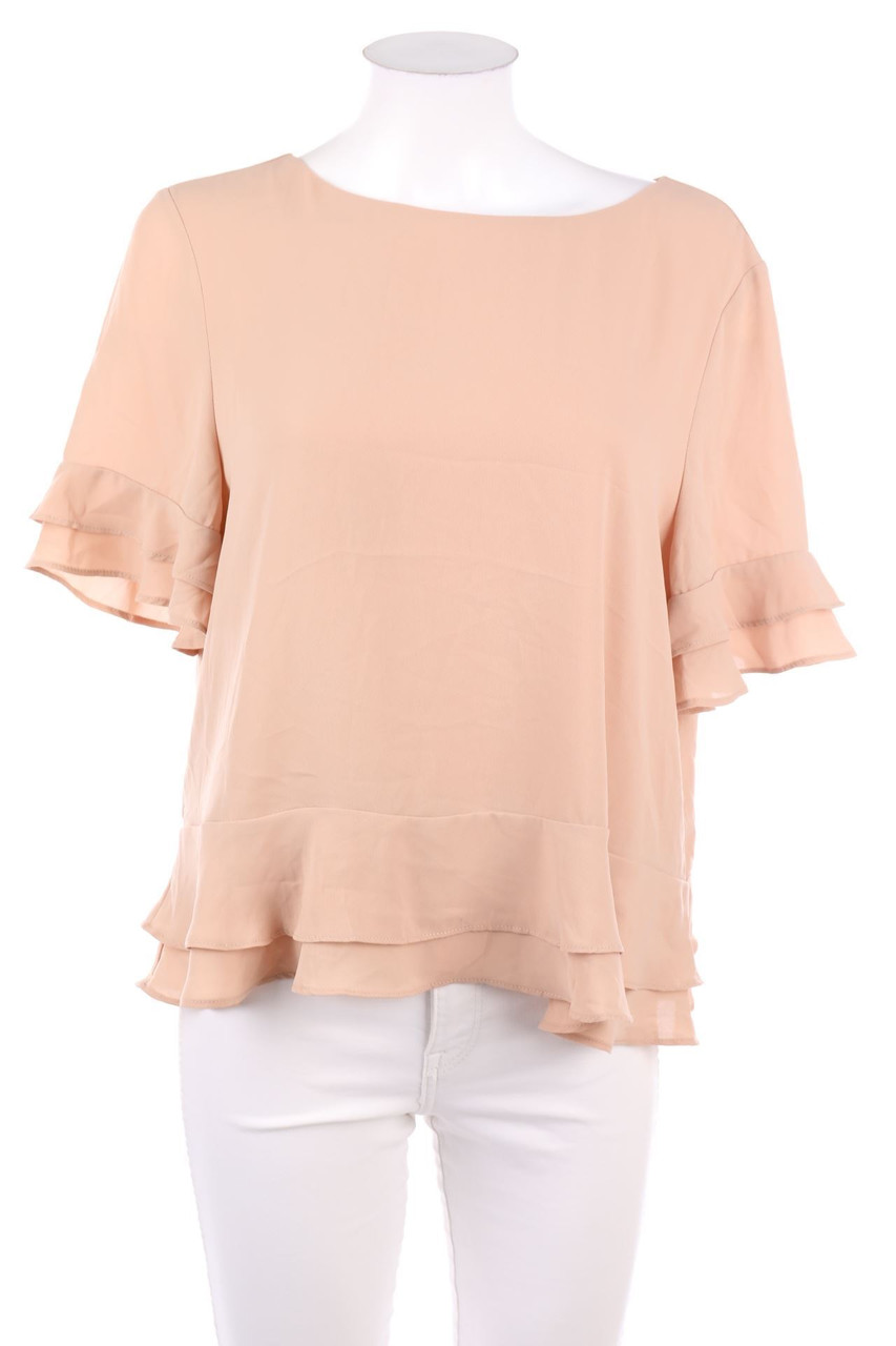 MANGO - Volant-Bluse - L