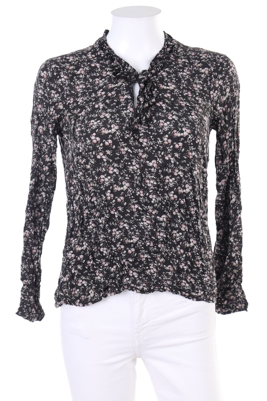 soyaconcept - Schluppen-Bluse mit Blumen-Print - S