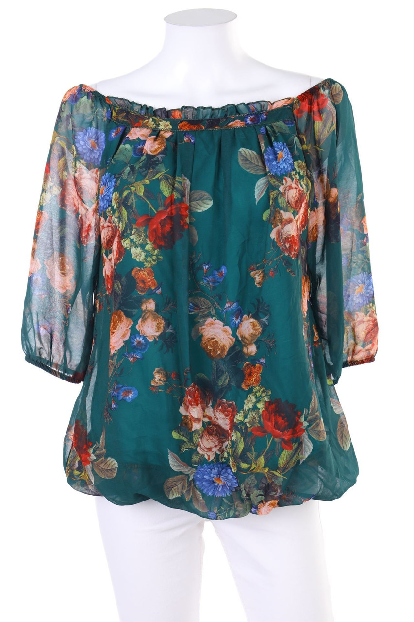 PRONTO - Off-the-shoulder blouse with Flower Print - S