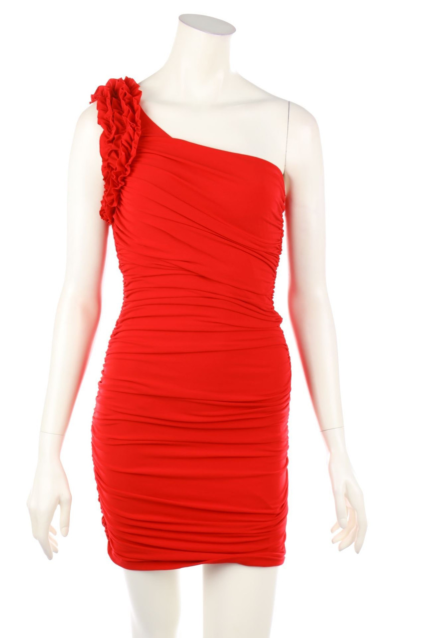 minelli - One shoulder-Dress with Frills - S