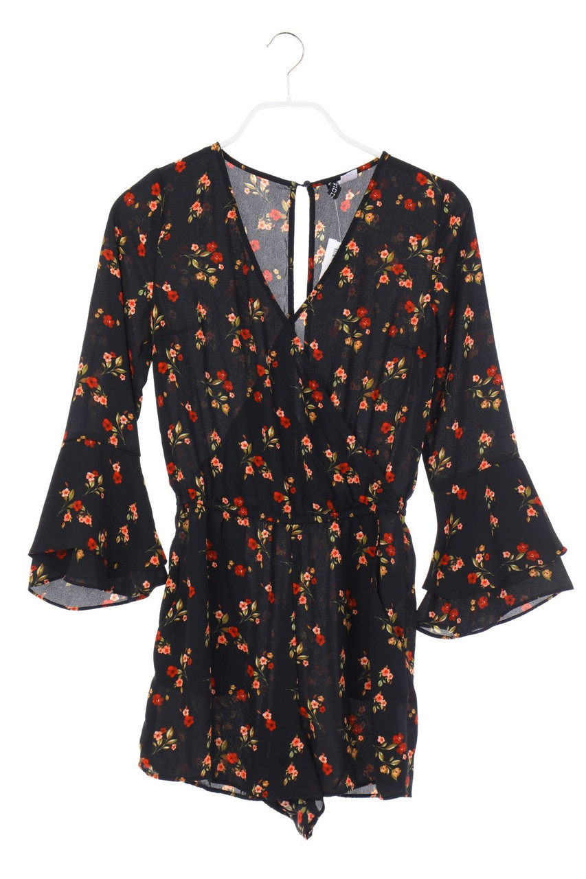 H&M DIVIDED - Playsuit mit floralem Muster mit Trompetenärmeln - D 36
